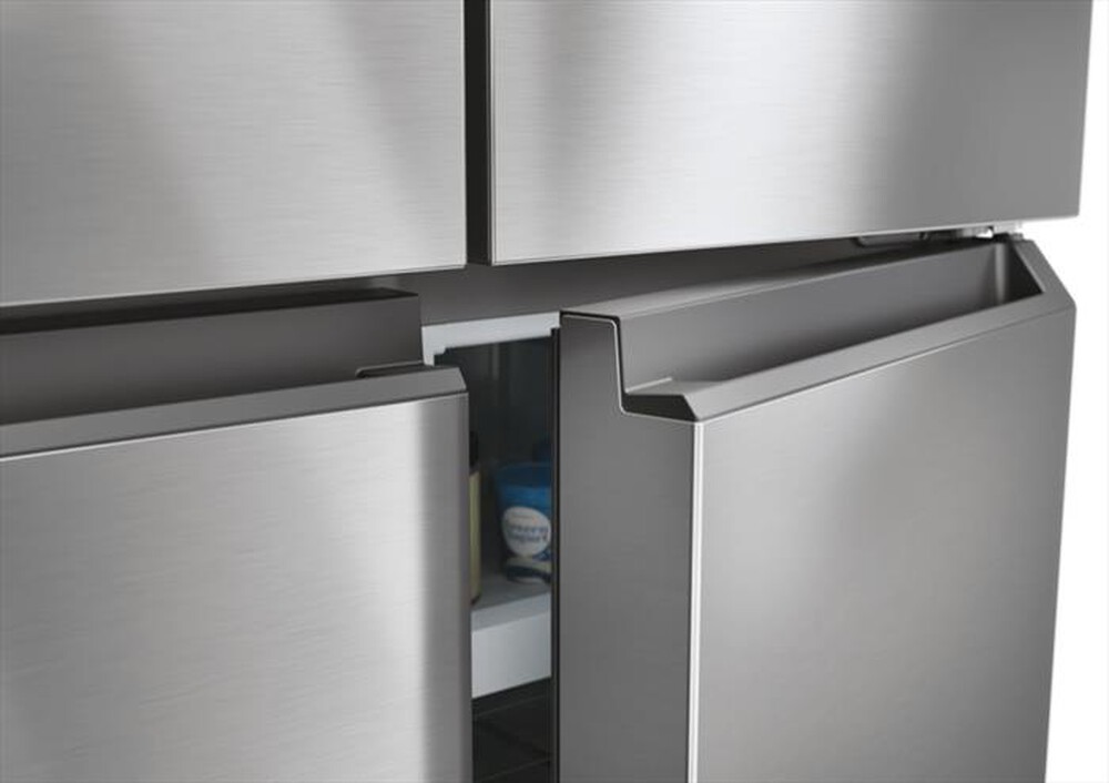 "HAIER - Frigorifero 4 porte HCR3818ENMM Classe E 467 lt-Platino, Stainless steel"