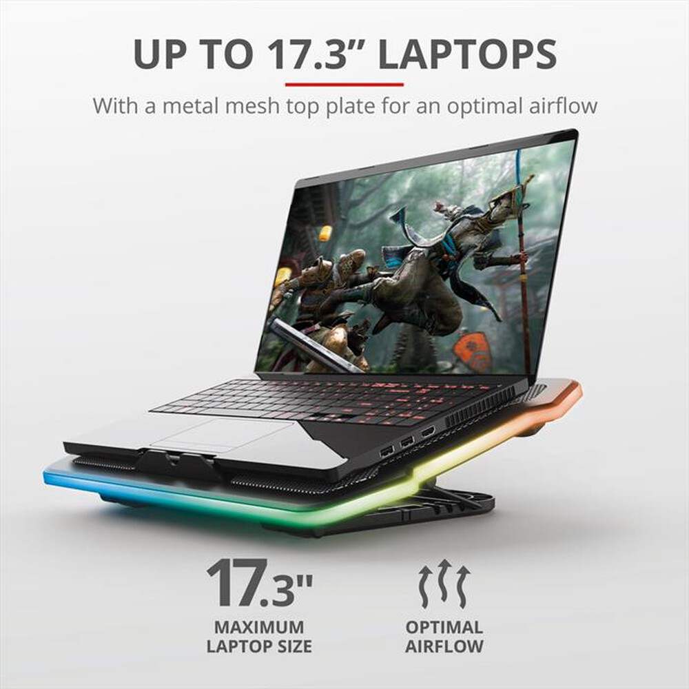 "TRUST - GXT1126 AURA LAPTOP COOLING STAND-Black/Illuminated"