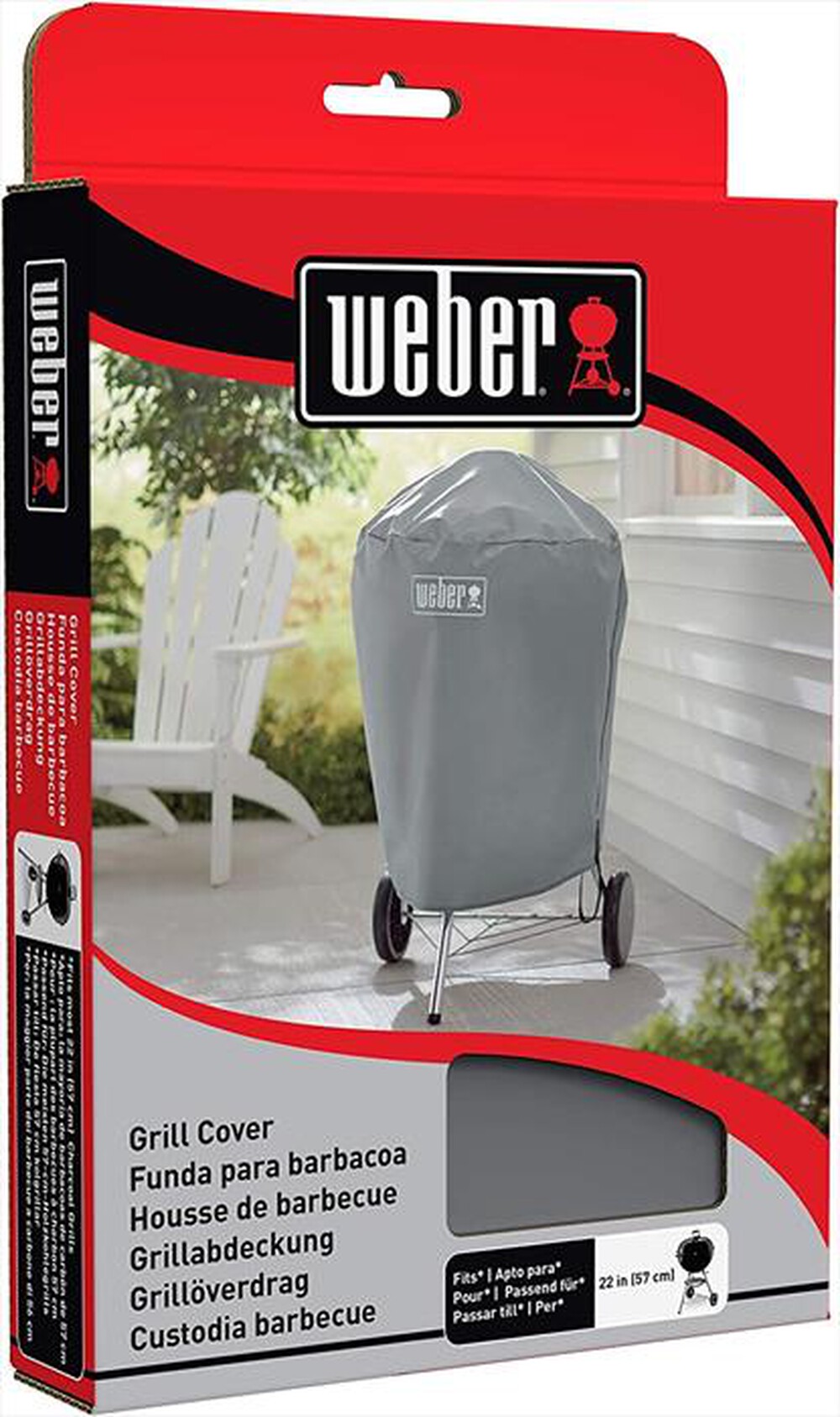 "WEBER - CUSTODIA PER BARBECUE A CARBONE 57 CM-GRIGIO"