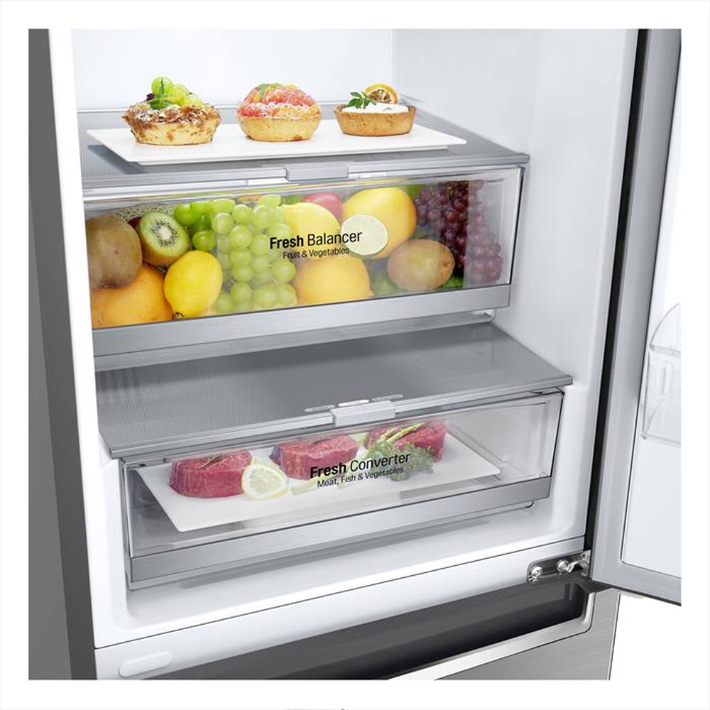 "LG - Frigorifero combinato GBB72PZEFN Classe D 419lt-Inox Premium"
