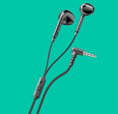 CELLULARLINE - PLAUCAPK Auricolari con filo-Nero