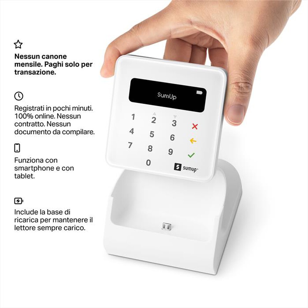 "SUMUP - POS terminal AIR BUNDLE-Bianco"