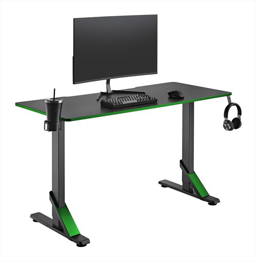 "AAAMAZE - Scrivania Gaming Desk con altezza regolabile-Nero"