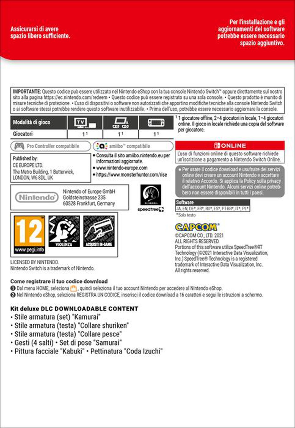 "NINTENDO - Monster Hunter Rise: Deluxe Kit"