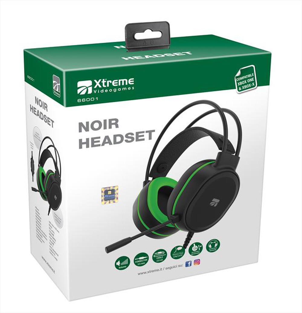 "XTREME - NOIR HEADSET-NERO/VERDE"