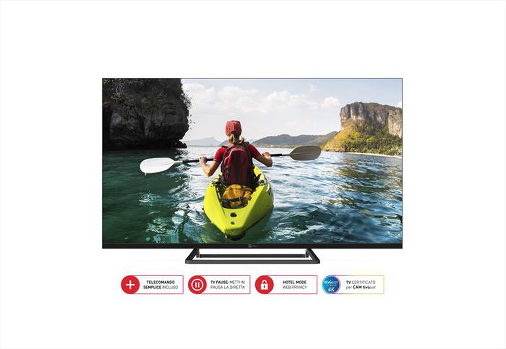 "TELESYSTEM - Smart TV LED UHD 4K 43\" SMV13 VIDAA 4K, T2/S2-BLACK"