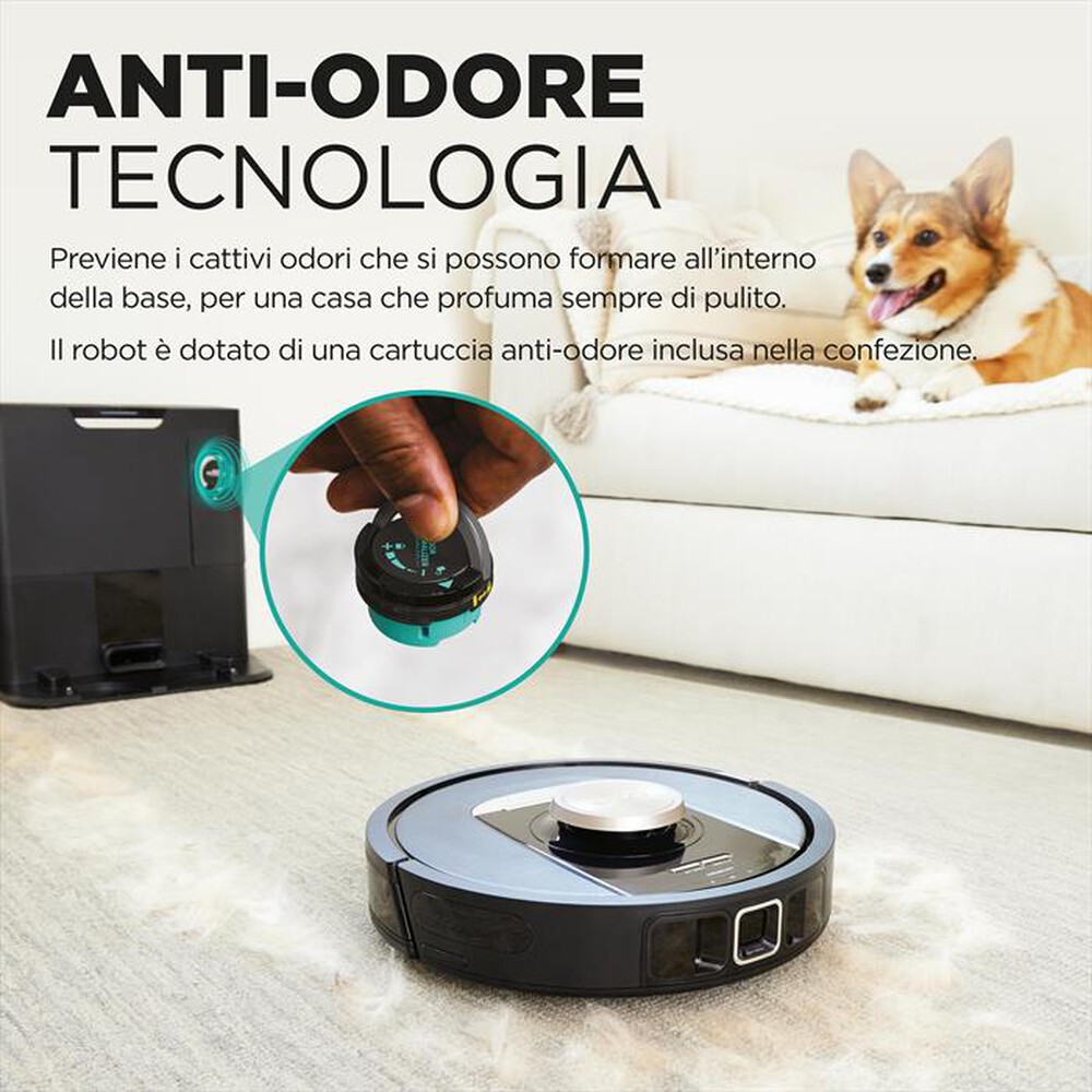 "SHARK - ROBOT POWERDETECT CON AUTOSVUOTAMENTO RV2820VEEU-Nero/ Champagne"