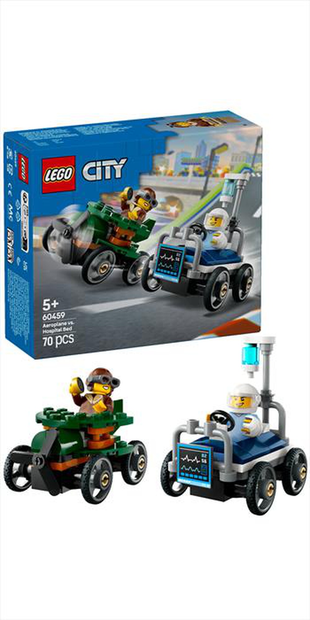 Immagine del prodotto LEGO - CITY Veicoli da corsa aereo letto d&rsquo;ospedale 60459