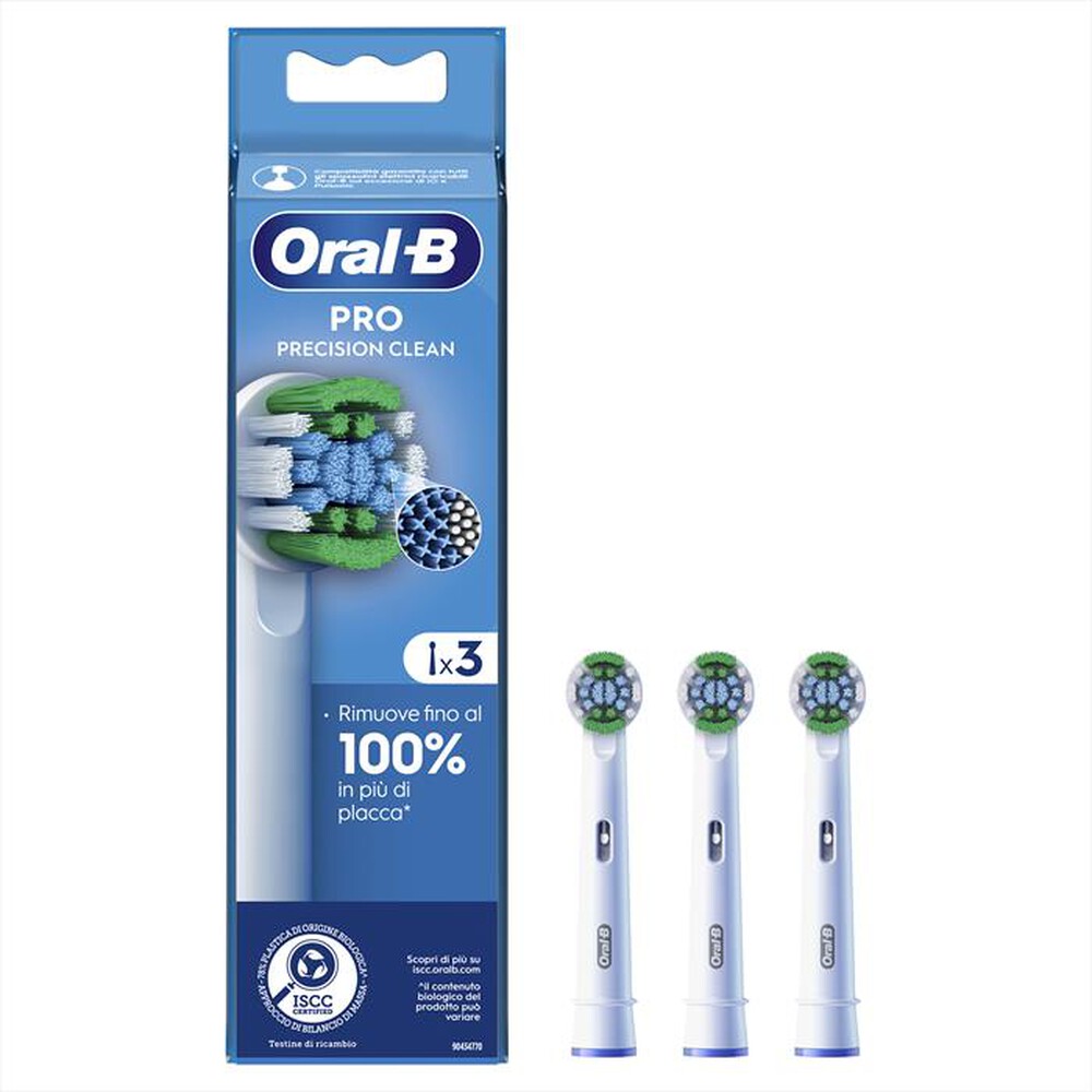 "ORAL-B - TESTINE PRO PRECISE CLEAN 3 PEZZI-BIANCO"