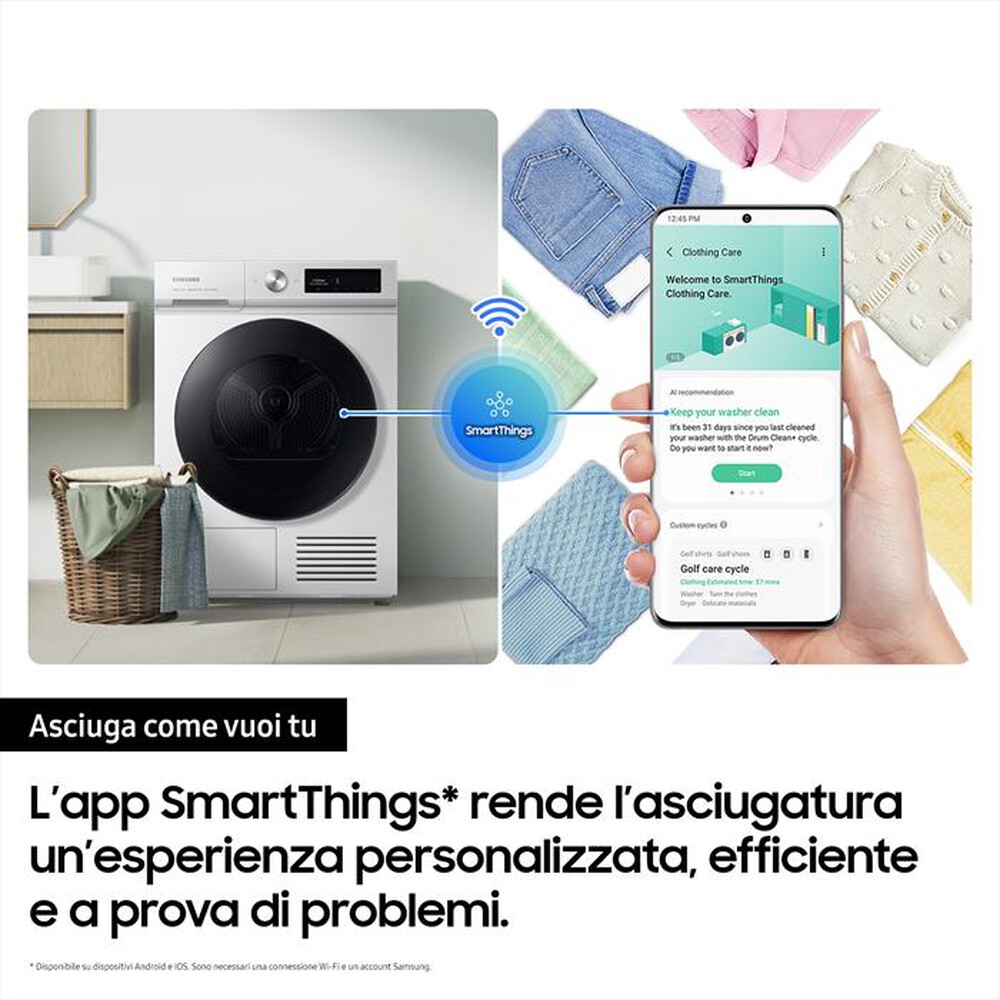 "SAMSUNG - Asciugatrice DV90BB7445GBS3 9 Kg Classe A+++-BLACK"