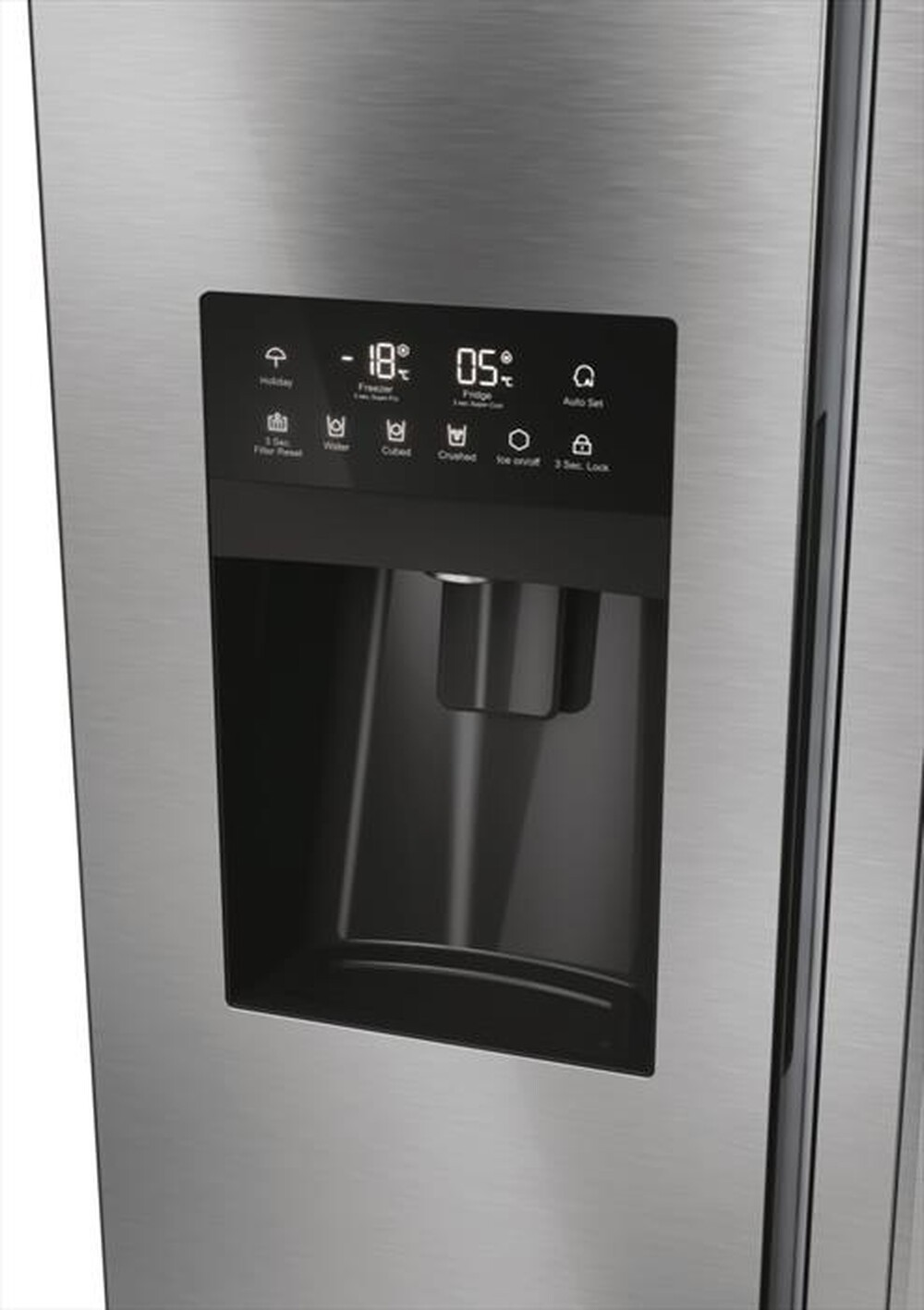 Immagine del prodotto HAIER - Frigorifero side by side HSR5918DIMP Classe D 511l-Platino, Stainless steel