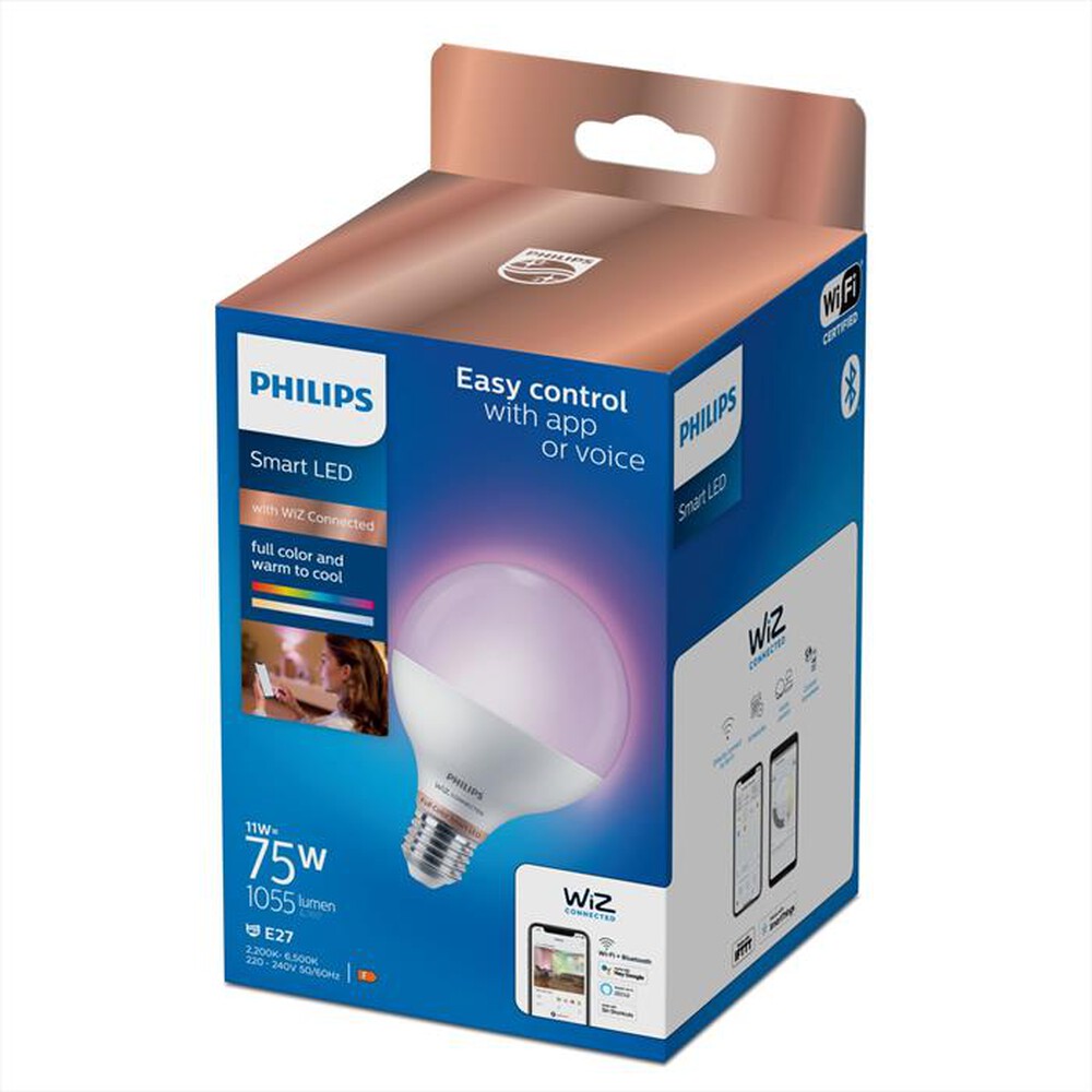 "PHILIPS - PHI SMART COLOR GLOBO SMERIGLIATA 75W E27"