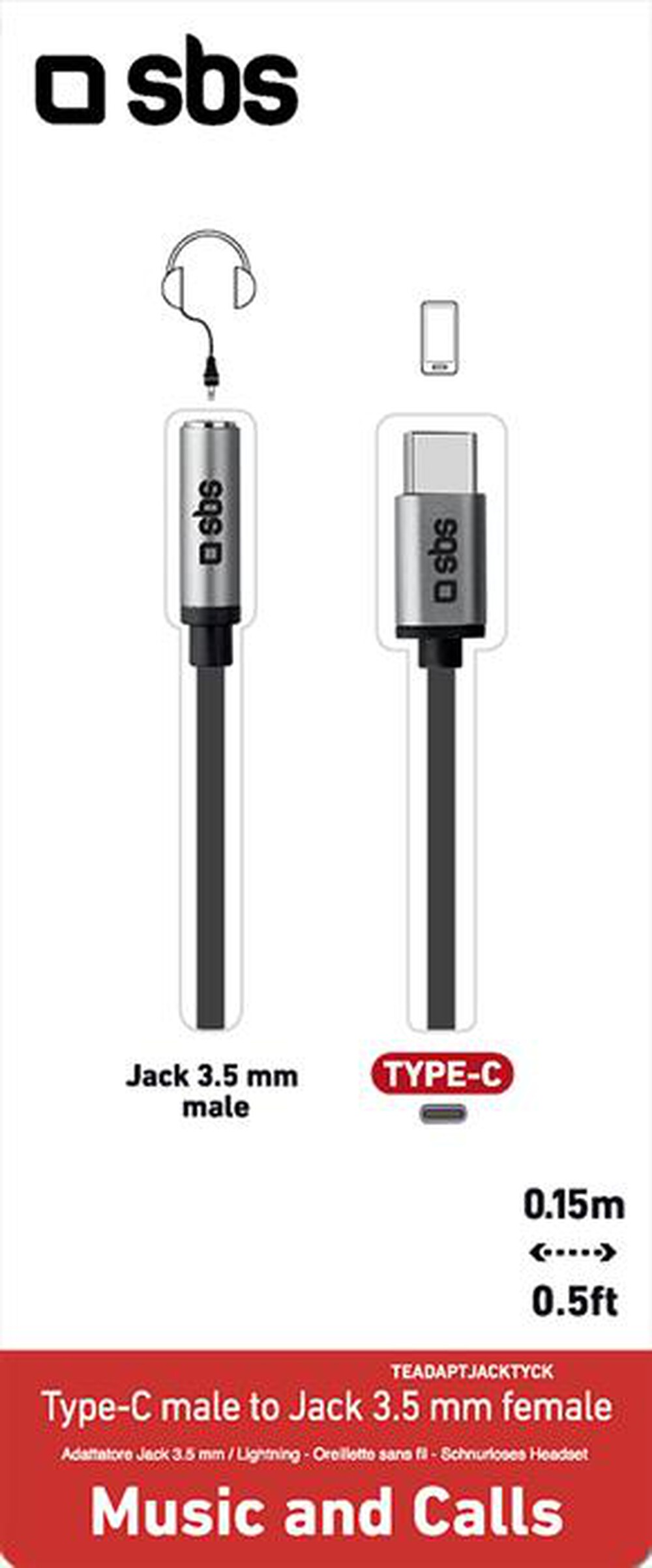 Immagine del prodotto SBS - TEADAPTJACKTYCK-Nero