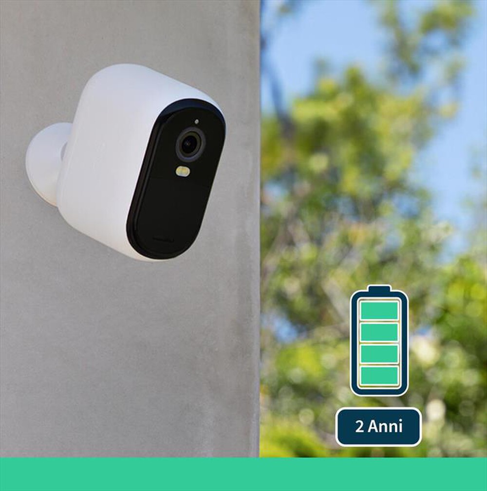 "ARLO - Telecamera WiFi esterno senza fili ESSENTIAL 2 XL-Bianco/Nero"