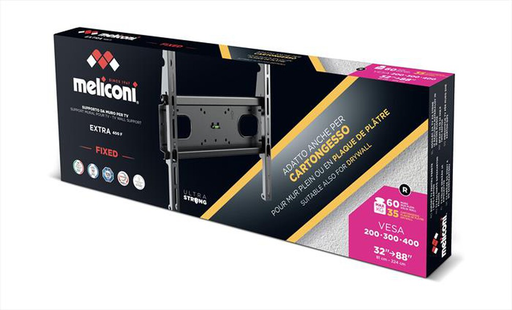 "MELICONI - Supporto TV EXTRA 400F CG 60 Kg-Nero"