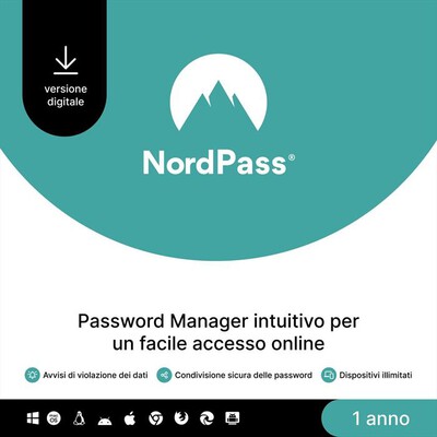 NORDVPN - NordPass Premium - 1 anno a Password Manager IT