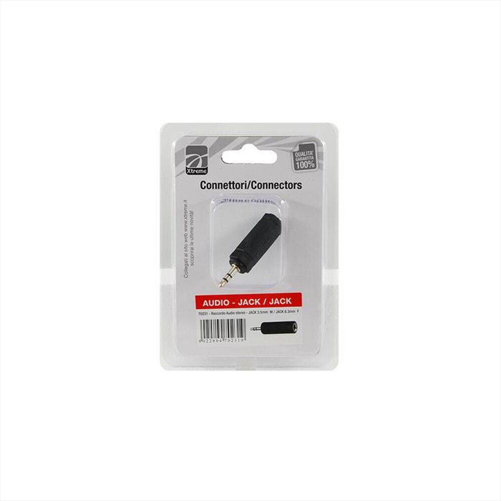 XTREME - RACCORDO AUDIO JACK 3.5 STEREO-NERO