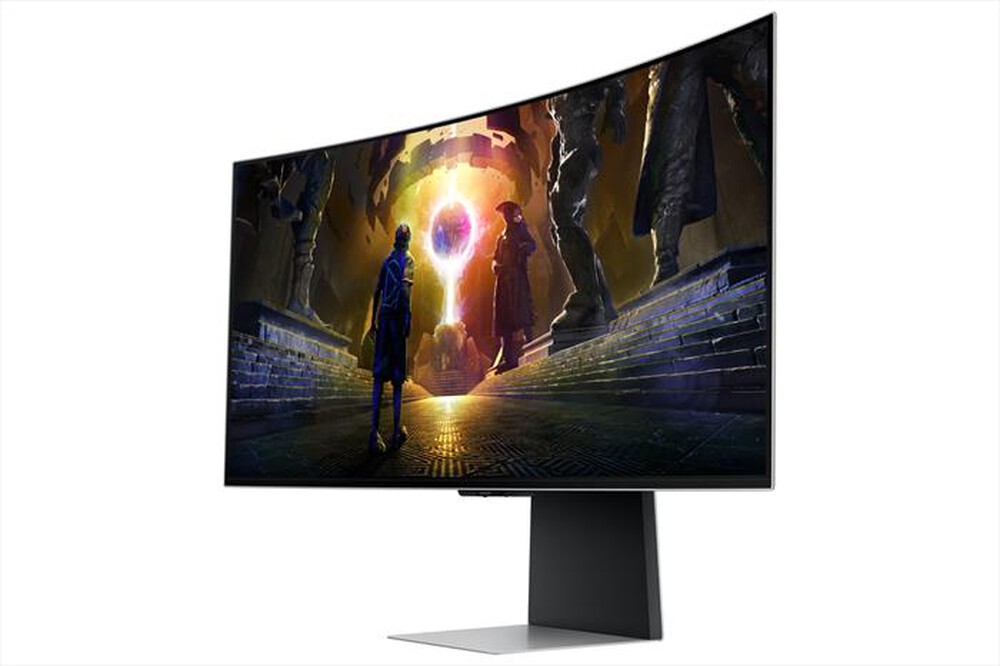 "SAMSUNG - MONITOR GAMING ODYSSEY OLED G8 DA 34\" WQHD CURVO-Silver"