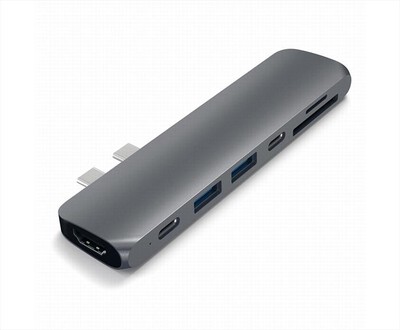 SATECHI - PRO HUB USB-C CON 4K HDMI + USB-C + CARD READER-space grey