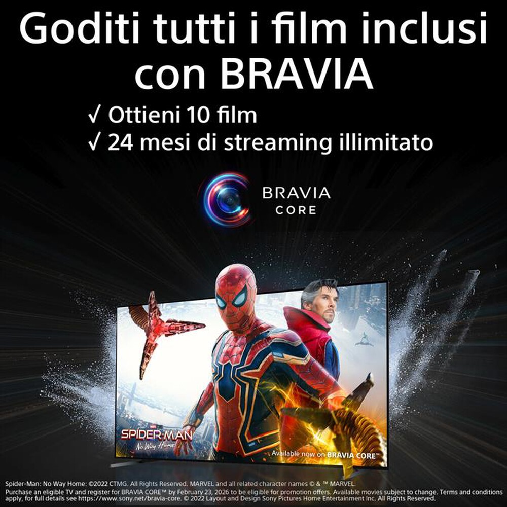 "SONY - Smart TV OLED UHD 4K 83\" XR83A80LPAEP-Nero"