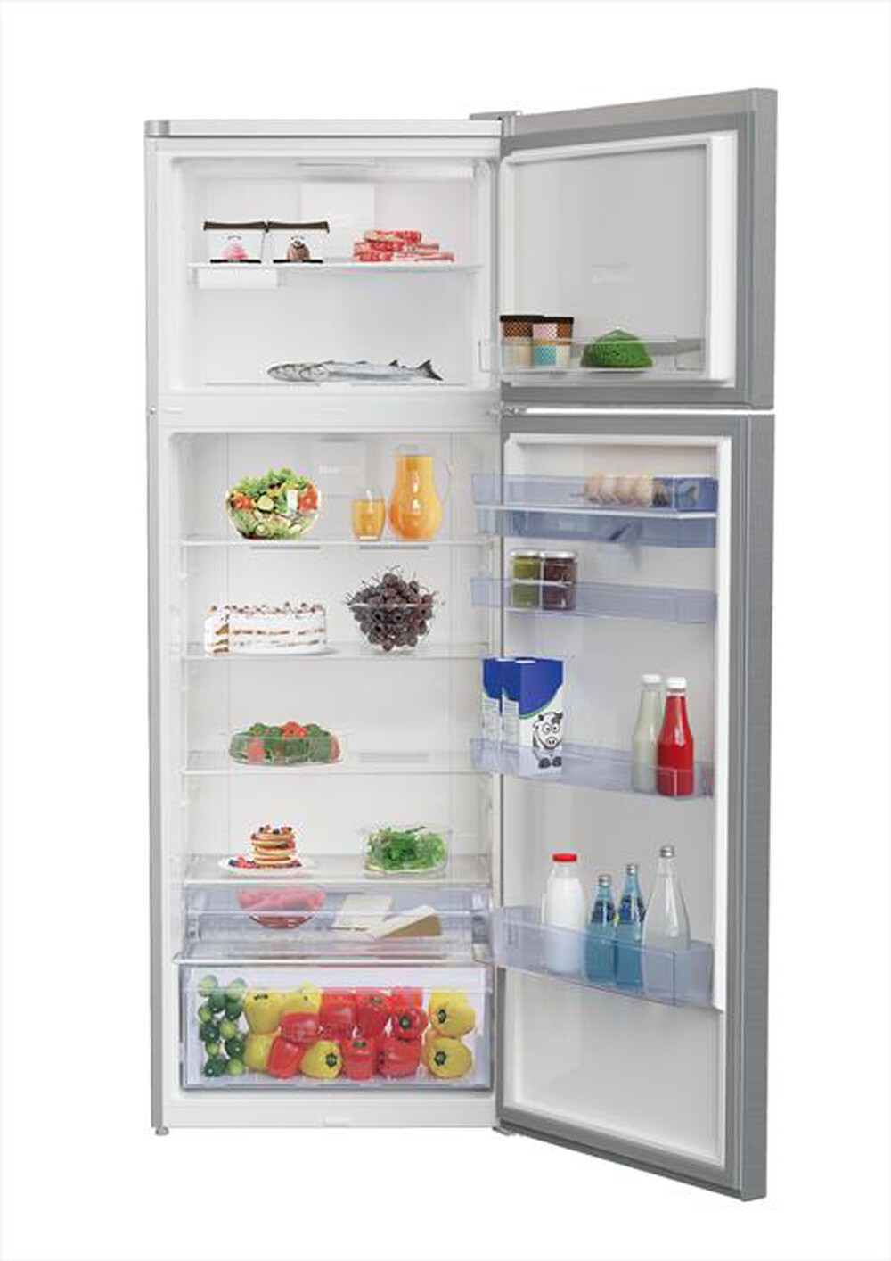 "BEKO - Frigorifero 2 porte RDNE455E30DZXBN Classe F 455lt-Metal Look"