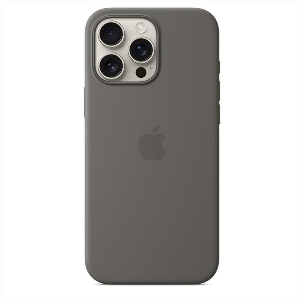 "APPLE - Custodia MagSafe in silicone per iPhone 16 Pro Max-Grigio Pietra"