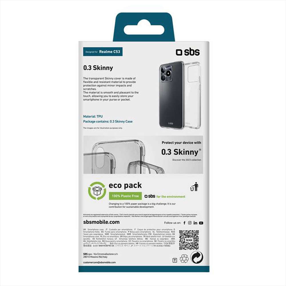 Immagine del prodotto SBS - Cover Skinny TESKINREC53T per Realme C53-Trasparente