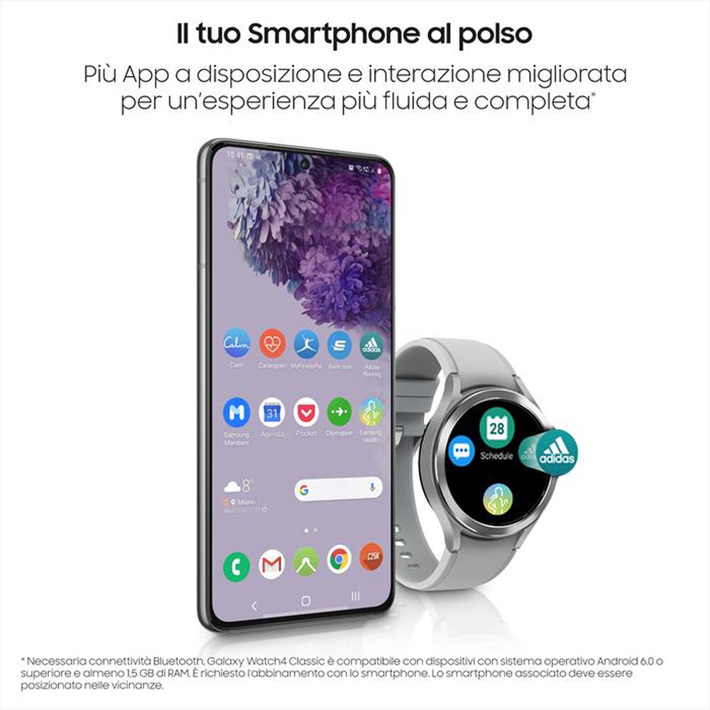 "SAMSUNG - GALAXY WATCH4 CLASSIC 46MM BT-Silver"