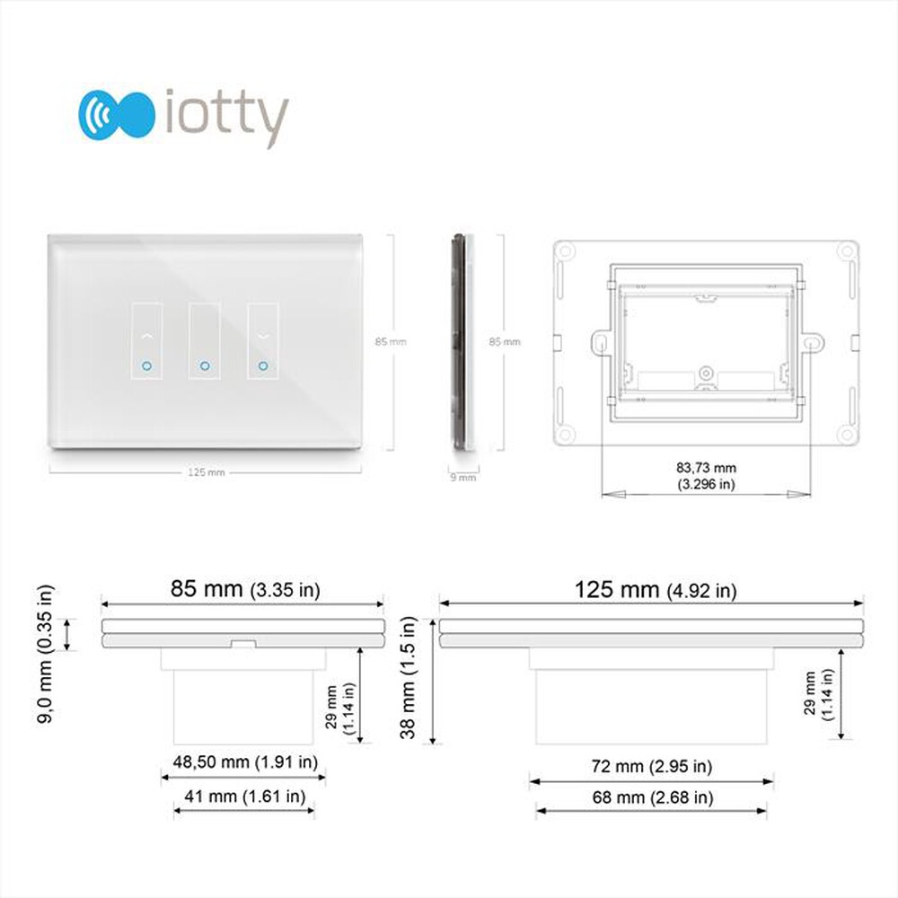 "IOTTIE - INTERRUTTORE INTELLIGENTE PER TAPPARELLE-Black"