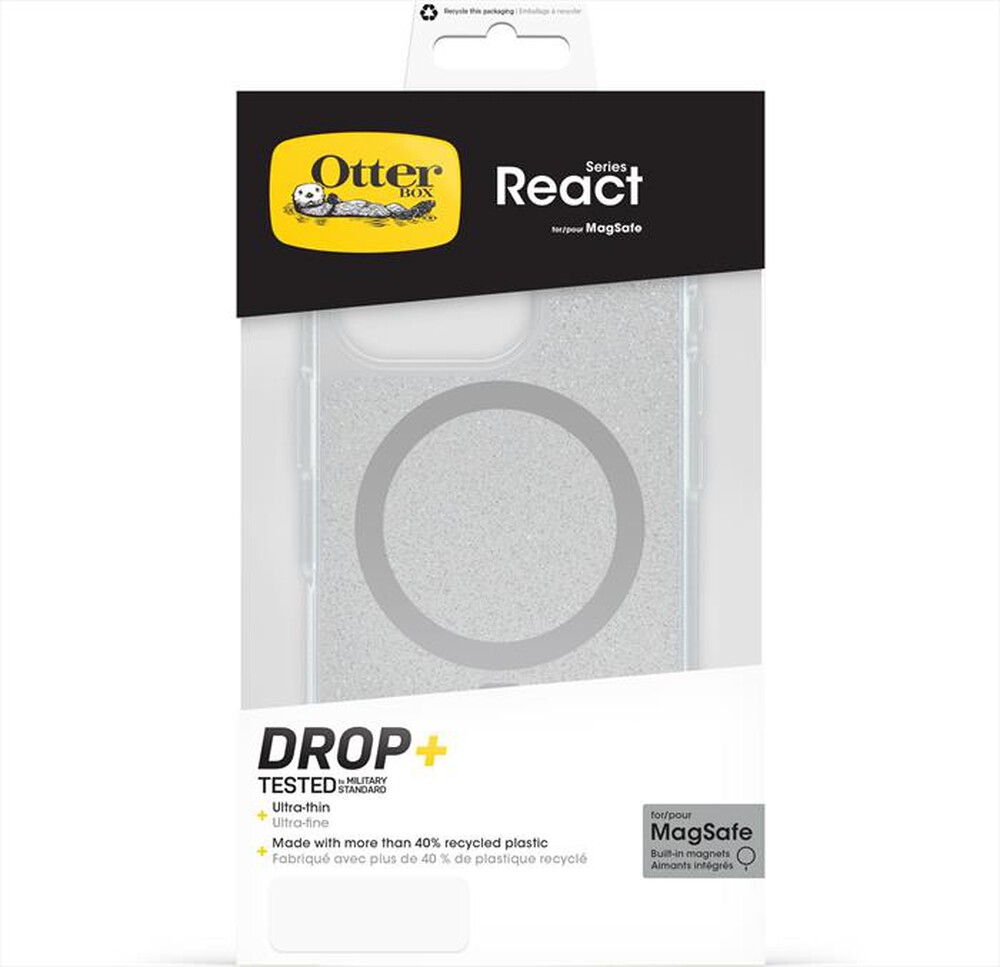 "OTTERBOX - REACT MAGSAFE REESES CUSTODIA IPHONE 16 PRO-Trasparente/Glitter"