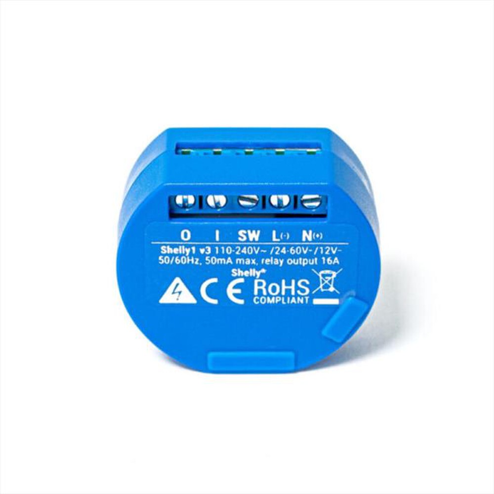 "SHELLY - Interruttore Relè Wireless 1V3-Blue"