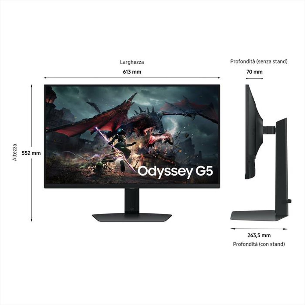 Immagine del prodotto SAMSUNG - Monitor LED 27" GAMING ODYSSEY G5 - G50D QHD FLAT