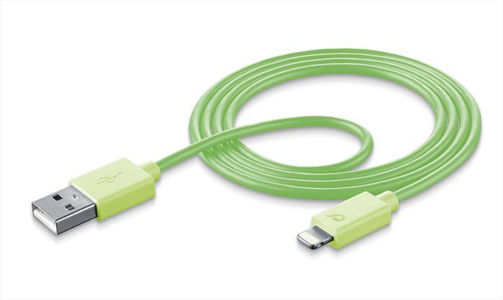 "CELLULARLINE - USB Data Cable - Lightning-Verde"