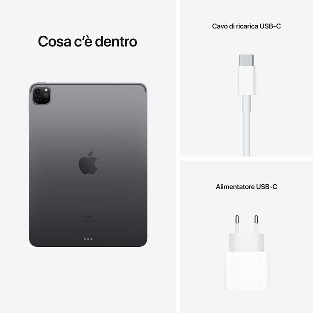 "APPLE - iPad Pro 11\" 128GB WiFi MHQR3TY/A 2021-Grigio Siderale"