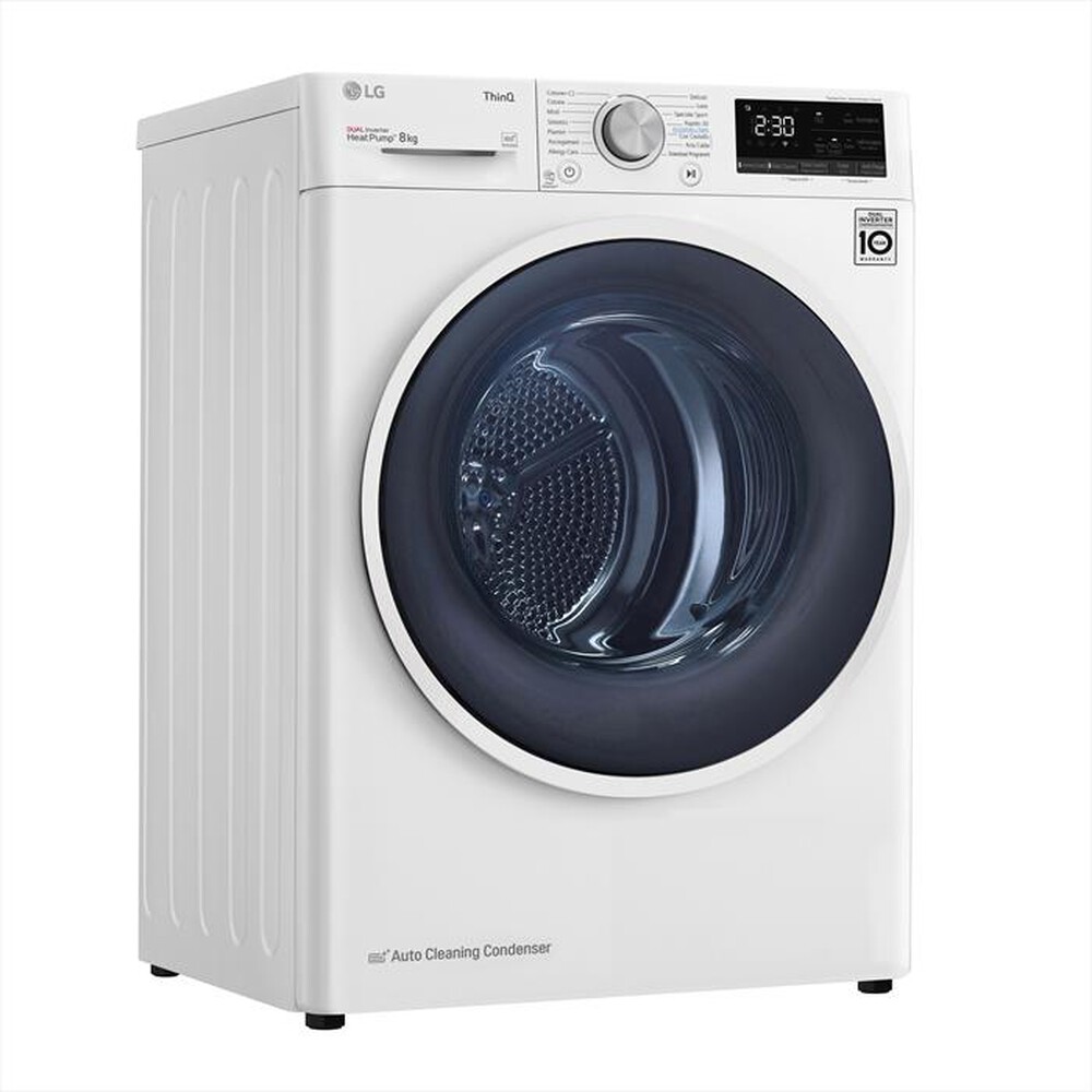 "LG - Asciugatrice RH80V9AVHN - 8 Kg - A+++-Bianco"