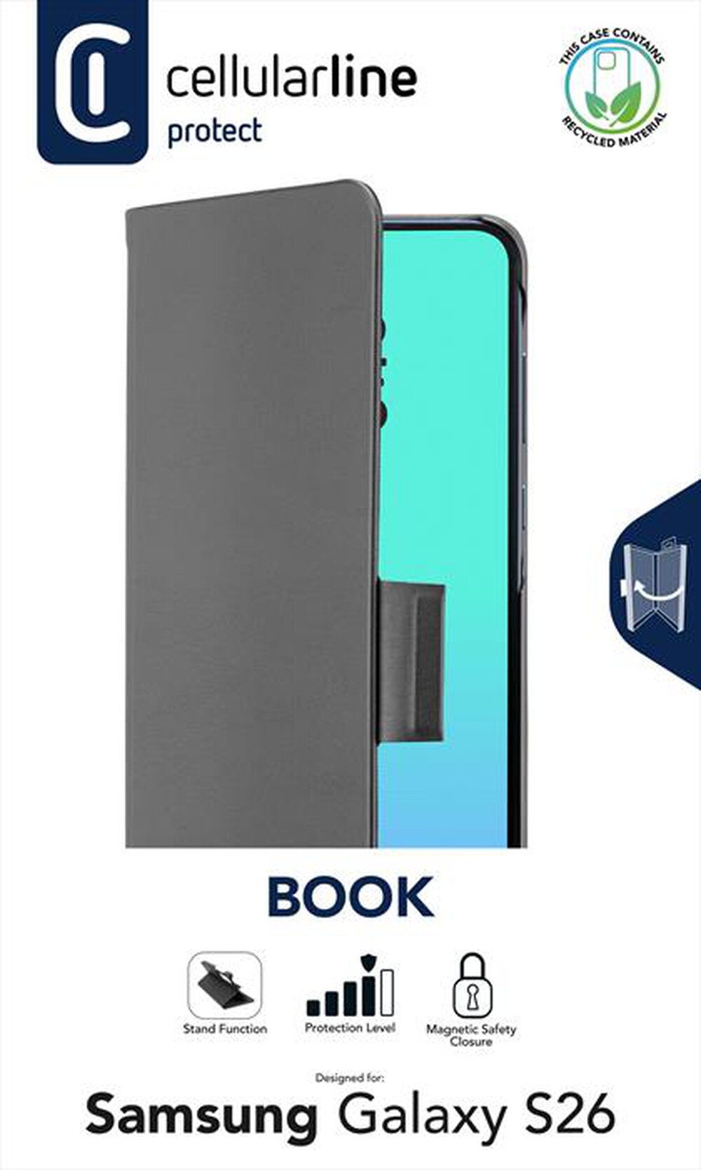 Immagine del prodotto CELLULARLINE - Cover BOOK per Galaxy S26-Nero