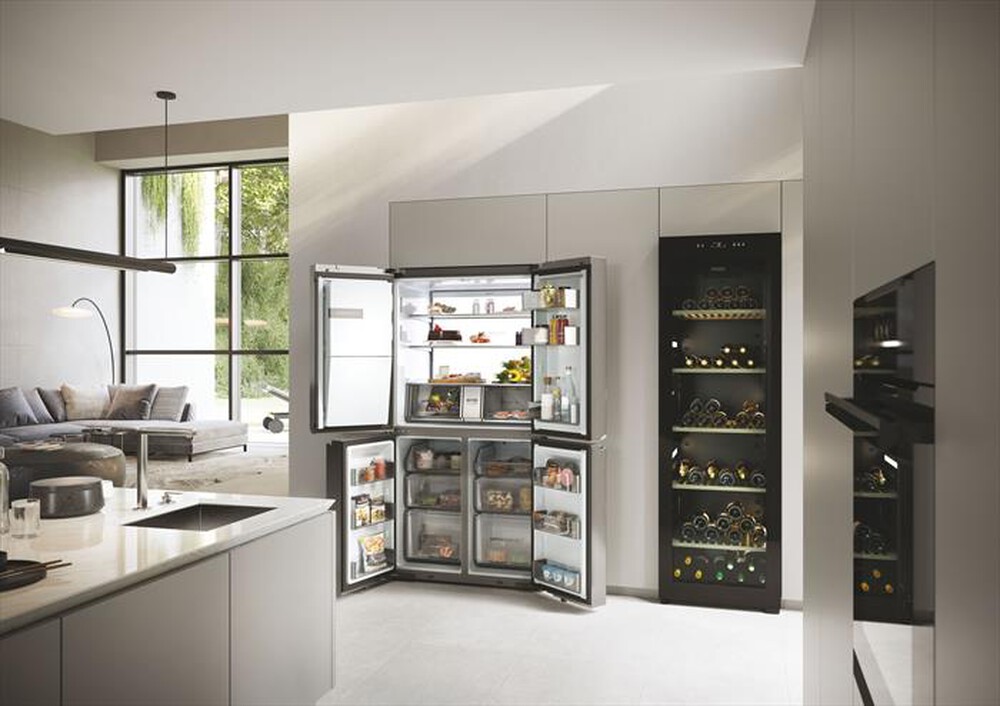 Immagine del prodotto HAIER - Frigorifero side by side HCR7918EIMP ClasseE 601lt-Platino, Acciaio inossidabile