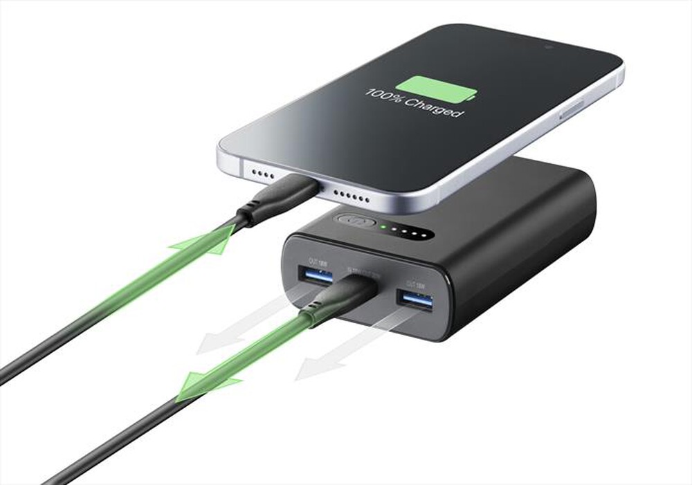 Immagine del prodotto CELLULARLINE - Caricabatterie Portatile PBFAST01PD10000K-Nero