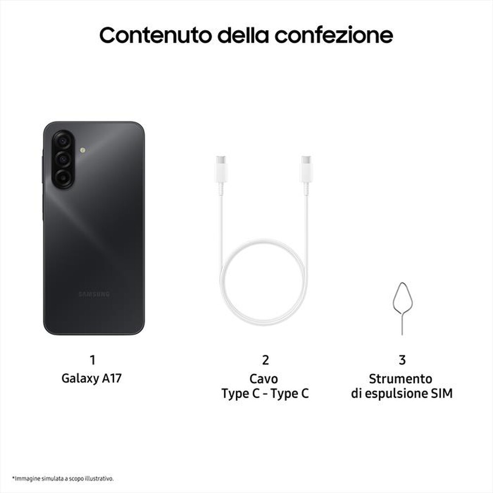Immagine del prodotto SAMSUNG - Smartphone GALAXY A17 LTE 256GB-Black