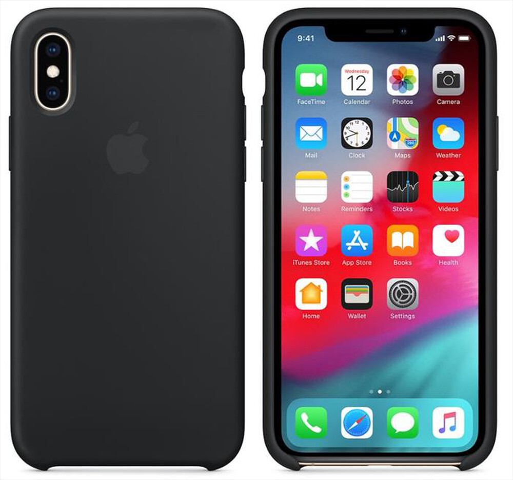 "APPLE - Custodia in silicone per iPhone XS MAX-Black"
