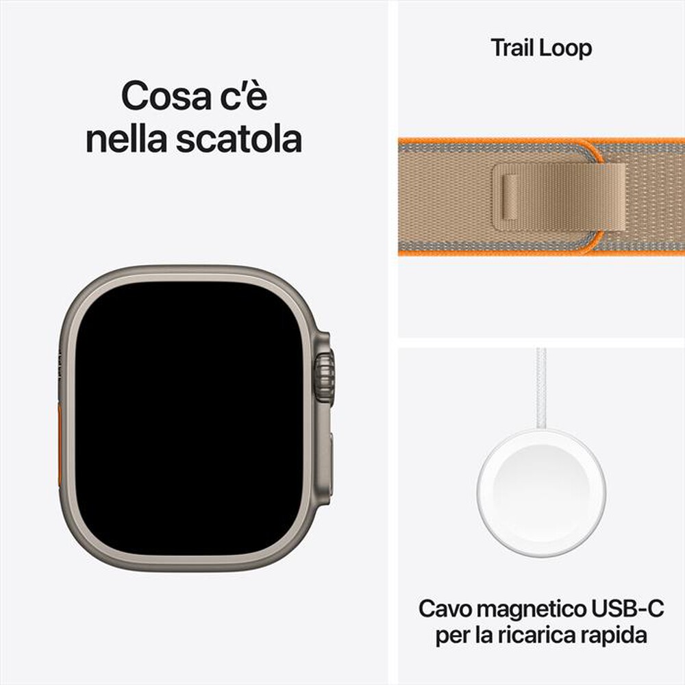 Immagine del prodotto APPLE - Watch Ultra 4 GPS + Cellular 49mm Titanio-Trail Loop Sabbia - S/M