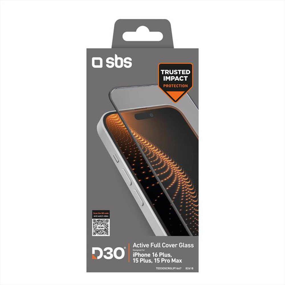 "SBS - Screen protector TED3OSCRGLIP1667 iPhone 16 Plus-Trasparente"