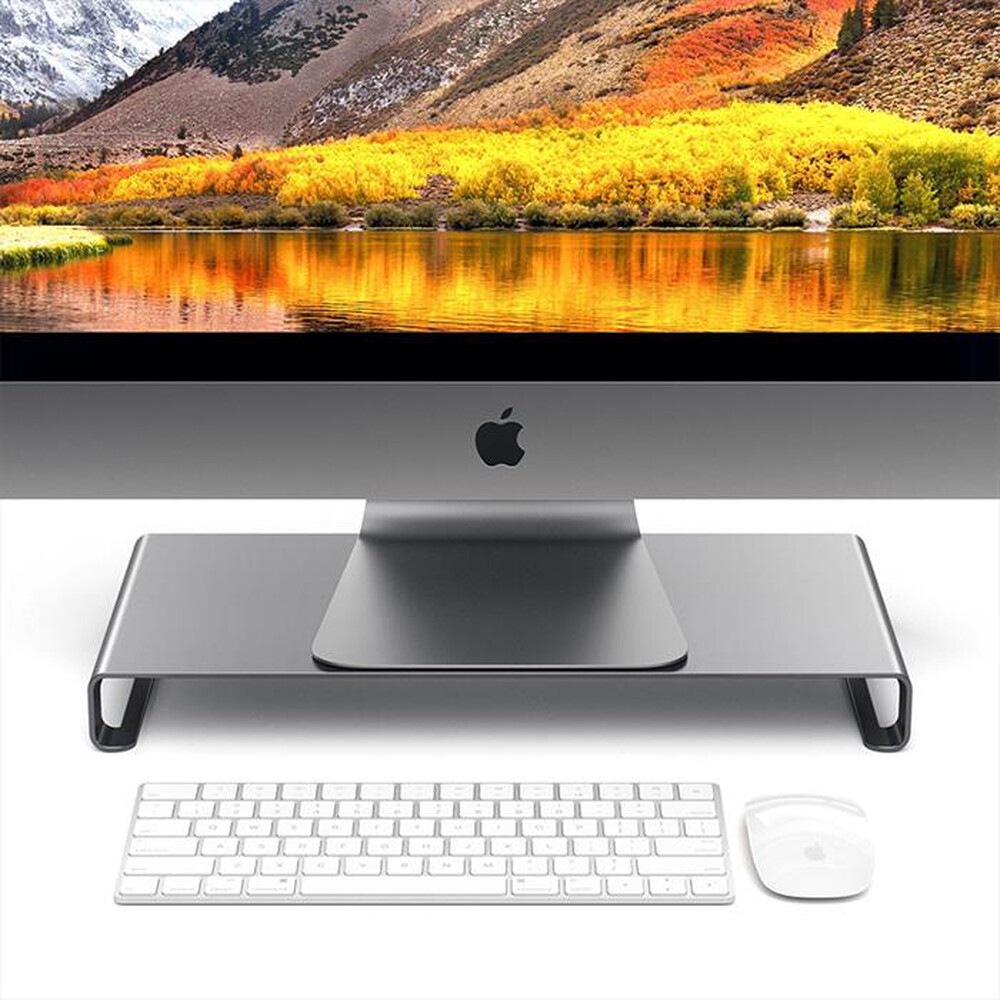 "SATECHI - STAND DA SCRIVANIA SLIM PER MACBOOK E IMAC ALL-grigio"