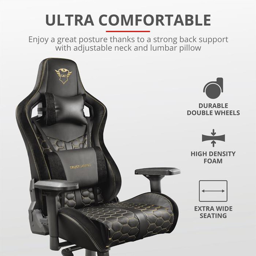 "TRUST - Sedia gaming GXT712 RESTO PRO CHAIR-Black"