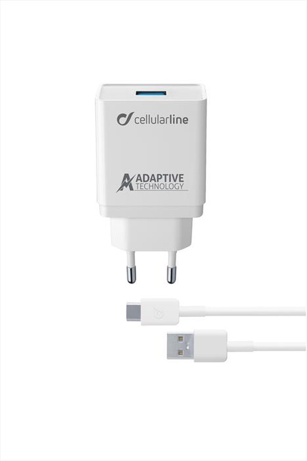"CELLULARLINE - ACHKIT15WTYCTABW Carica Batterie-Bianco"