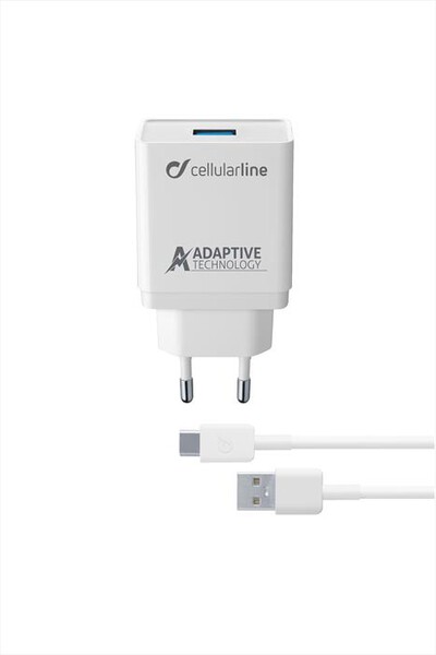 CELLULARLINE - ACHKIT15WTYCTABW Carica Batterie-Bianco