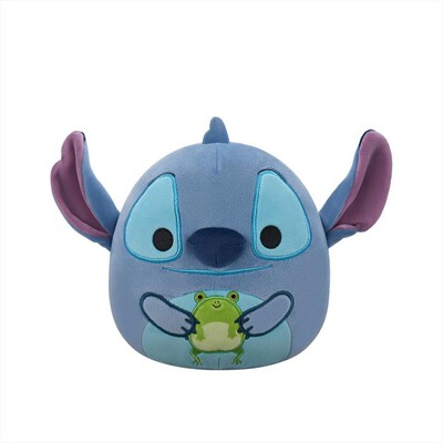 REY TOYS - SQUISHMALLOWS STITCH CON RANA CM 25 LICENZA UFFICI-Multicolore