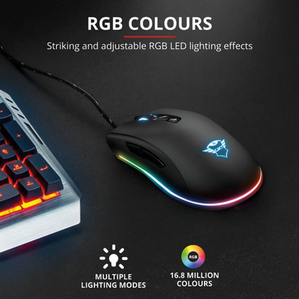 Immagine del prodotto TRUST - GXT900 KUDOS RGB MOUSE-Black RGB