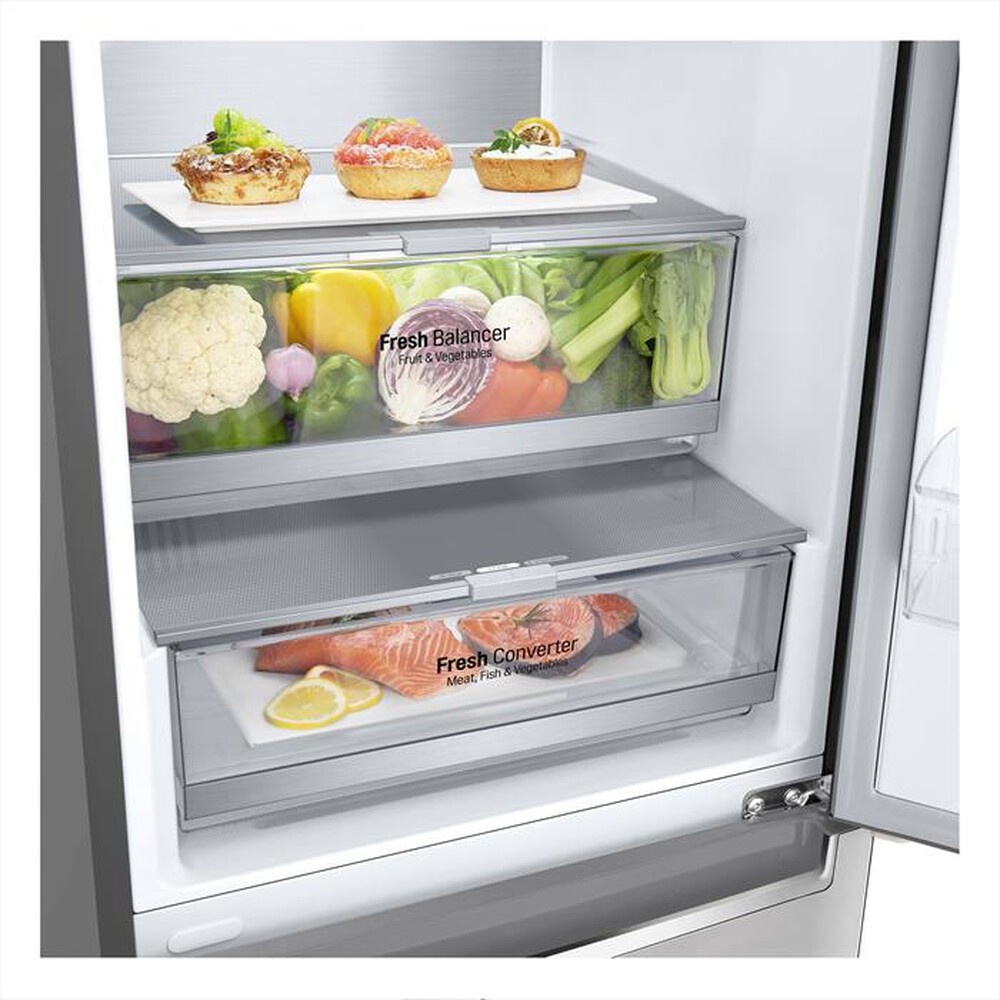 "LG - Frigorifero combinato GBB72NSUCN1 Classe C 384 lt-Noble Steel"