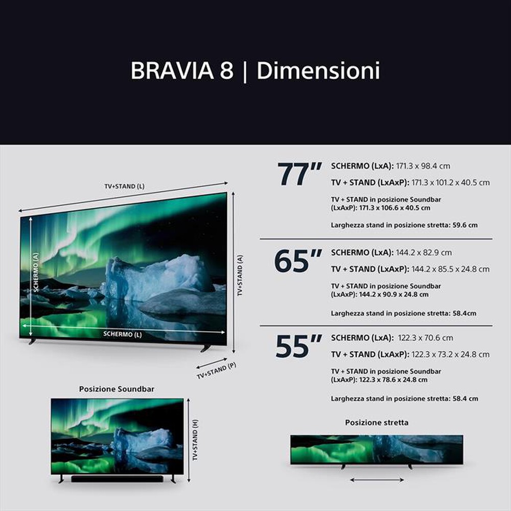 "SONY - Smart TV OLED UHD 4K 77\" K77XR80PAEP-Nero"